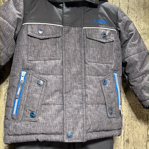 Oshkosh toddler 2 piece snowsuit gray 24M - Picture 2 of 12